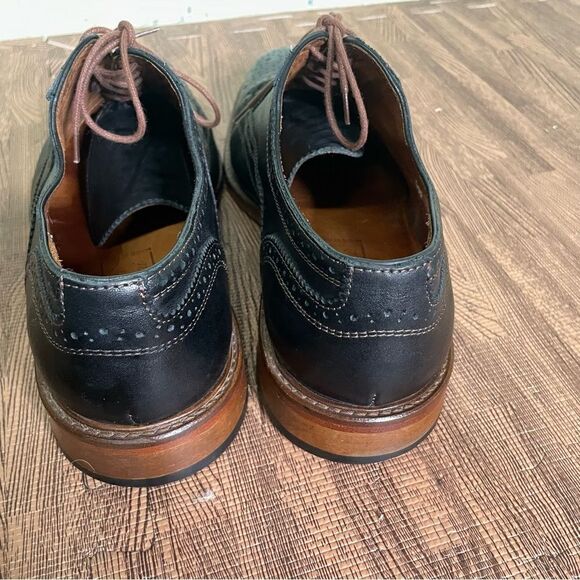 Mercanti Fiorentini Mens Size 9.5M Wingtips‎ Cuoio Black Retail $325 Italy - Picture 6 of 11